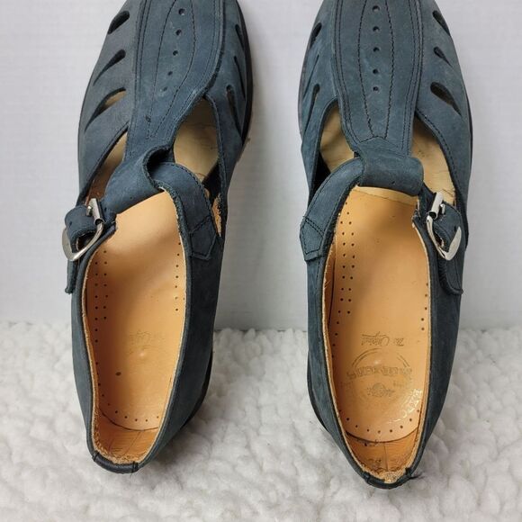 Vtg 70\'s Dr. Martens Mary Jane  Womens Shoes Size 9 Blue Leather England Made